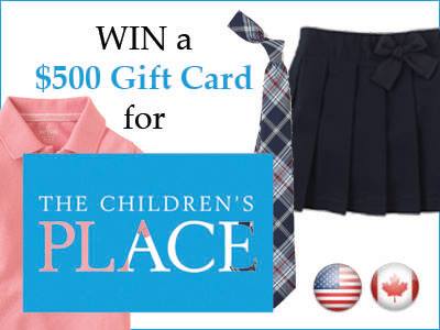 win $500 gc from the children's place