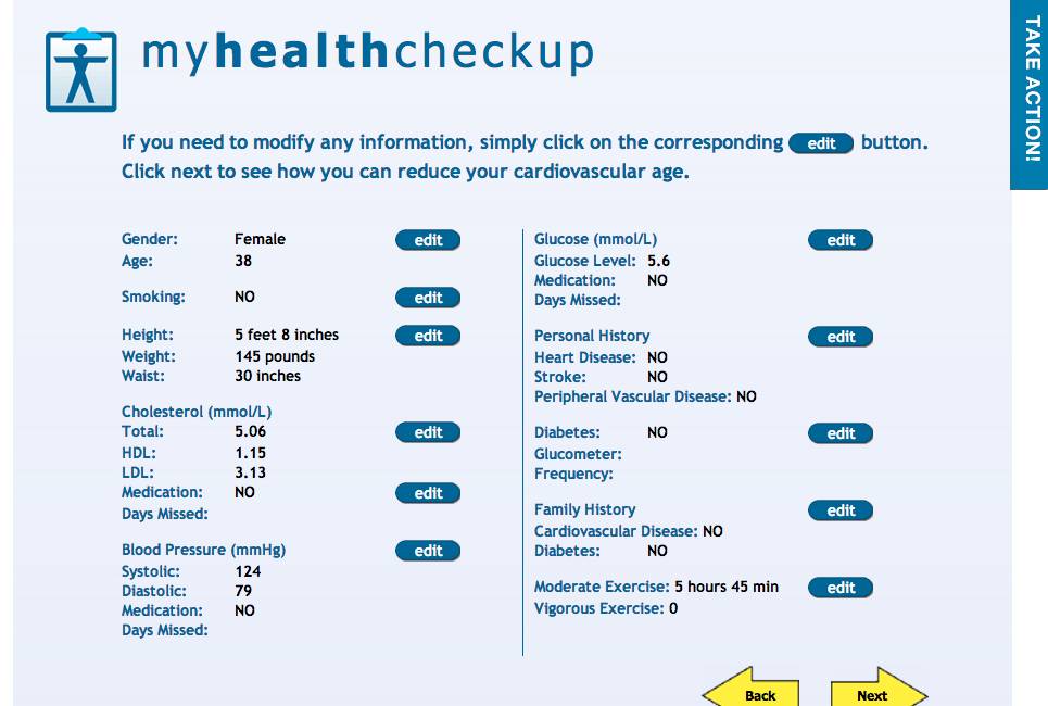 Heart Age Summary